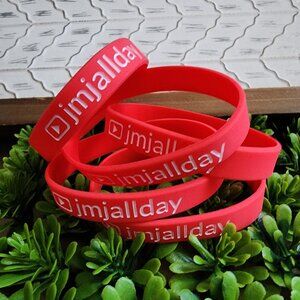TWO Bracelets NEW JMJallday Merch Red Rubber Bracelet UNISEX